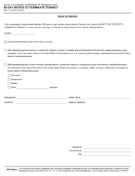 Form RW-11-10 &quot;60-day Notice to Terminate Tenancy&quot; - California, Page 2