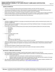 Form CEM-5773 &quot;Americans With Disability Act (Ada) Project Compliance Certification&quot; - California, Page 3
