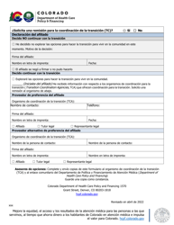 Formulario De Remision Para La Coordinacion De La Transicion (Tc) - Colorado (Spanish), Page 2