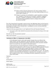 Application for Scope-Of-Service Rate Adjustment Application Form and Attestation Statement - Rural Health Clinic - Colorado, Page 2