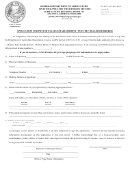 Document preview: Application for Poultry Sales Establishment/Poultry Dealer or Broker - Georgia (United States)