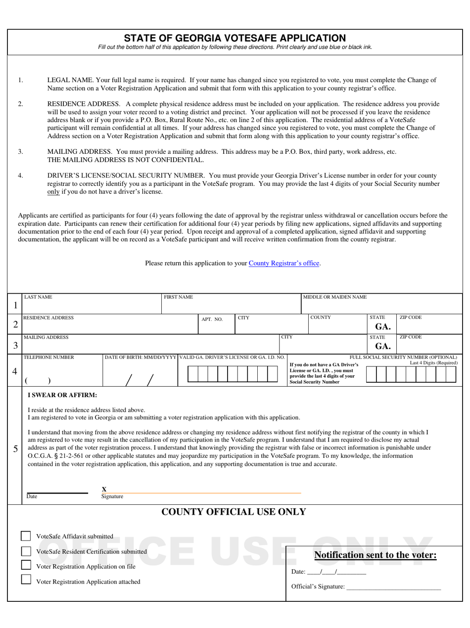 Georgia (United States) State of Georgia Votesafe Application Download ...
