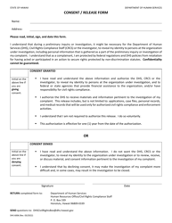 Document preview: Form DHS6006 Consent/Release Form - Hawaii