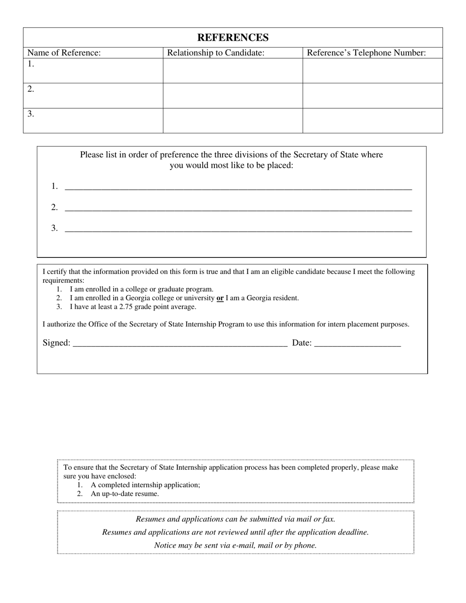 Intern Program Application - Georgia (United States), Page 2