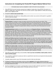 Form DH3075 &quot;Medical Referral Form - Florida Wic Program&quot; - Florida, Page 2