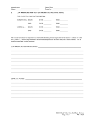 Independent Laboratory Check Valve Certification Form - Idaho, Page 3