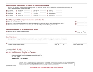 Form UI-HA Report for Household Employers - Illinois, Page 4