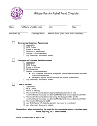 Document preview: Application for the Military Family Relief Fund - Pay Differential - Colorado