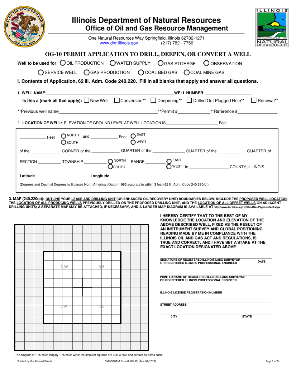 DNR OOGRM Form OG10 Fill Out, Sign Online and Download Fillable PDF