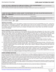 Form CIS-U Complainant Information Sheet (For All Cases Not Related to Housing Discrimination) - Illinois, Page 4