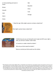 Mk Nature Center Scavenger Hunt for 2nd Graders - Idaho, Page 4