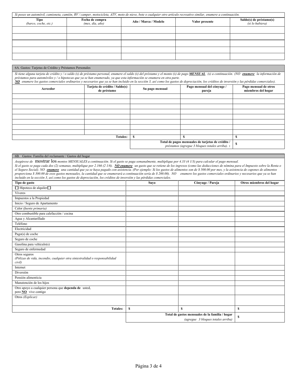 State Formulario 57026 Solicitud De Exencion De Pago En Exceso - Indiana (Spanish), Page 3