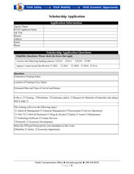 Scholarship Application - Idaho Rural Transit Assistance Program (Rtap) - Idaho, Page 2