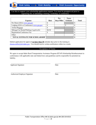 Scholarship Application - Idaho Rural Transit Assistance Program (Rtap) - Idaho, Page 3