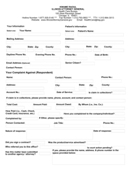 Document preview: Form F5-D1 Health Care Complaint Form - Illinois
