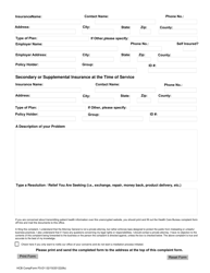 Form F5-D1 Health Care Complaint Form - Illinois, Page 2