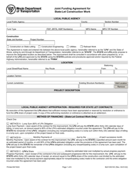 Form BLR05310C Joint Funding Agreement for State-Let Construction Work - Illinois