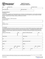 Document preview: Form BoBS2575 Bobs Procurement Participation Statement - Illinois