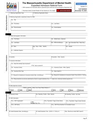 Expedited Admission Referral Form - Massachusetts