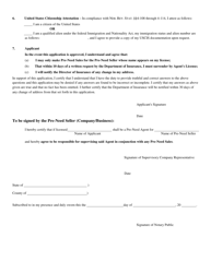 Application for Initial License, Renewal License for Pre-need Agent Pursuant to the Burial Pre-need Sales Act - Nebraska, Page 2
