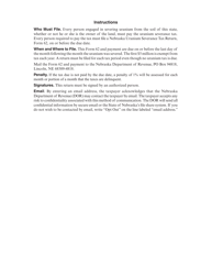 Form 62 Nebraska Uranium Severance Tax Return - Nebraska, Page 2