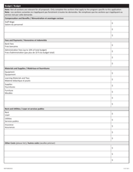 Form NWT9280 Application for Yearly Funding for Community Programming - Northwest Territories, Canada (English/French), Page 3