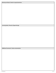 Form NWT9284 Specialist Recommendation for Support Form - Northwest Territories, Canada (English/French), Page 3