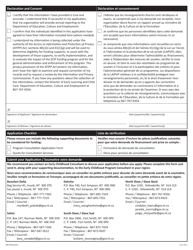 Form NWT9281 Application for Yearly Funding for Program Consultation - Northwest Territories, Canada (English/French), Page 3