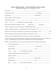 Annual Report Form - Civil Engineering Applications - New Mexico