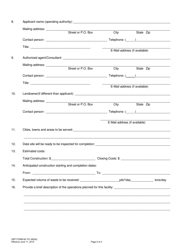 DEP Form 62-701.900(6) Application to Construct, Operate, or Modify a Construction and Demolition Debris Disposal or Disposal With Recycling Facility - Florida, Page 2