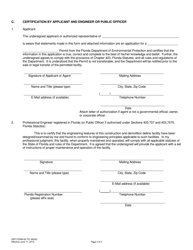 DEP Form 62-701.900(6) Application to Construct, Operate, or Modify a Construction and Demolition Debris Disposal or Disposal With Recycling Facility - Florida, Page 4