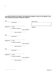 Form F51.1 Order Made at Judicial Case Conference - British Columbia, Canada, Page 2