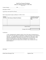 Small Firm Program Worksheet - New York, Page 2