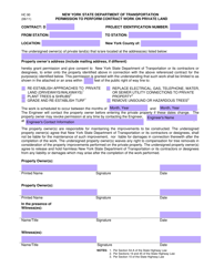 Document preview: Form HC90 Permission to Perform Contract Work on Private Land - New York