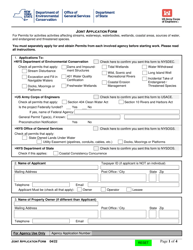 Document preview: Joint Application Form - New York