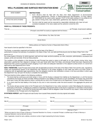 Document preview: Form 85-02-2-10A Well Plugging and Surface Restoration Bond - New York
