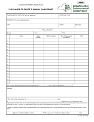 Document preview: Form 85-15-5-29A Purchaser or Taker's Annual Gas Report - New York
