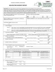 Form 14-24-10 Non-routine Incident Report - New York