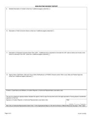 Form 14-24-10 Non-routine Incident Report - New York, Page 2