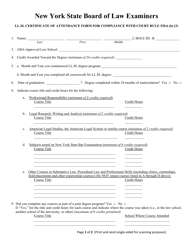 Ll.m. Certificate of Attendance Form for Compliance With Court Rule 520.6 (B) (3) - New York