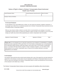 Form C-3.1 Notice of Right to Select a Workers' Compensation Board Authorized Health Care Provider - New York (English/Arabic), Page 2