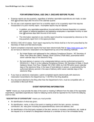 Form PR-ER Principal Expense Report Form - North Carolina, Page 5