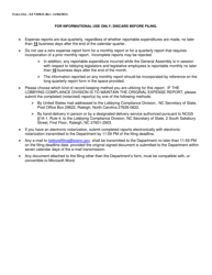 Form SAL-EZ VIDEO State Agency Liaison Zero Expense Report Short Form - North Carolina, Page 2