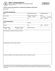 Form SFN62010 &quot;Impact Funding Requests&quot; - North Dakota