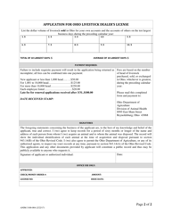 Form ANIM-3100-004 Application for Ohio Livestock Dealer&#039;s License for Corporate Dealer - Ohio, Page 2