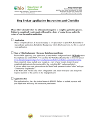 Document preview: Application for Dog Broker License - Ohio