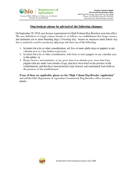 Application for Dog Broker License - Ohio, Page 2