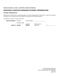 Form DLEP-3900-013 Certified Livestock Manager Renewal Application Form - Ohio, Page 5