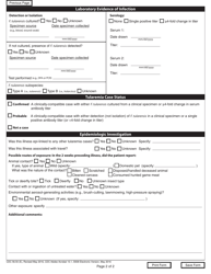 Form CDC56.50 (E) Tularemia Case Investigation Report, Page 2