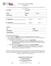 Document preview: Form HEA3415 HIV Verification Form - Ohio